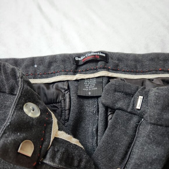 Dalia Collection Dark Gray Modern Fit Slim Ankle Trousers - Picture 4 of 7